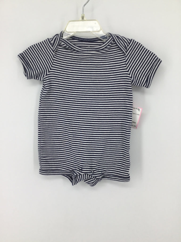 primary Child Size 6-9 Months Navy Stripe Outfit - boys