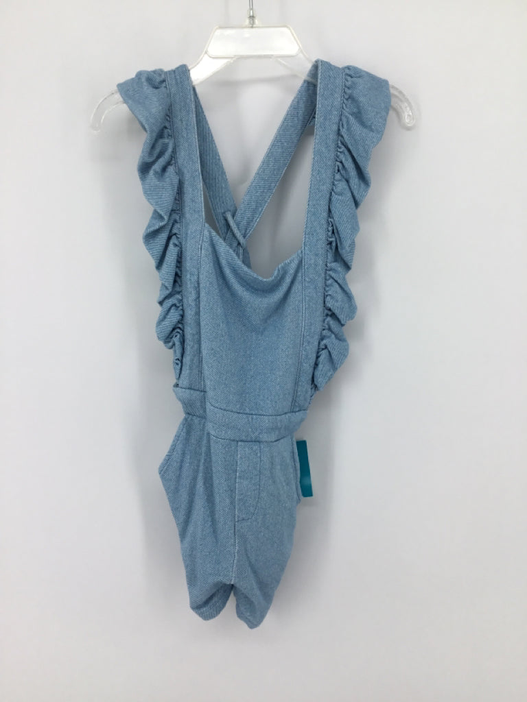 Posh Peanut Child Size 3 Blue Overalls - girls