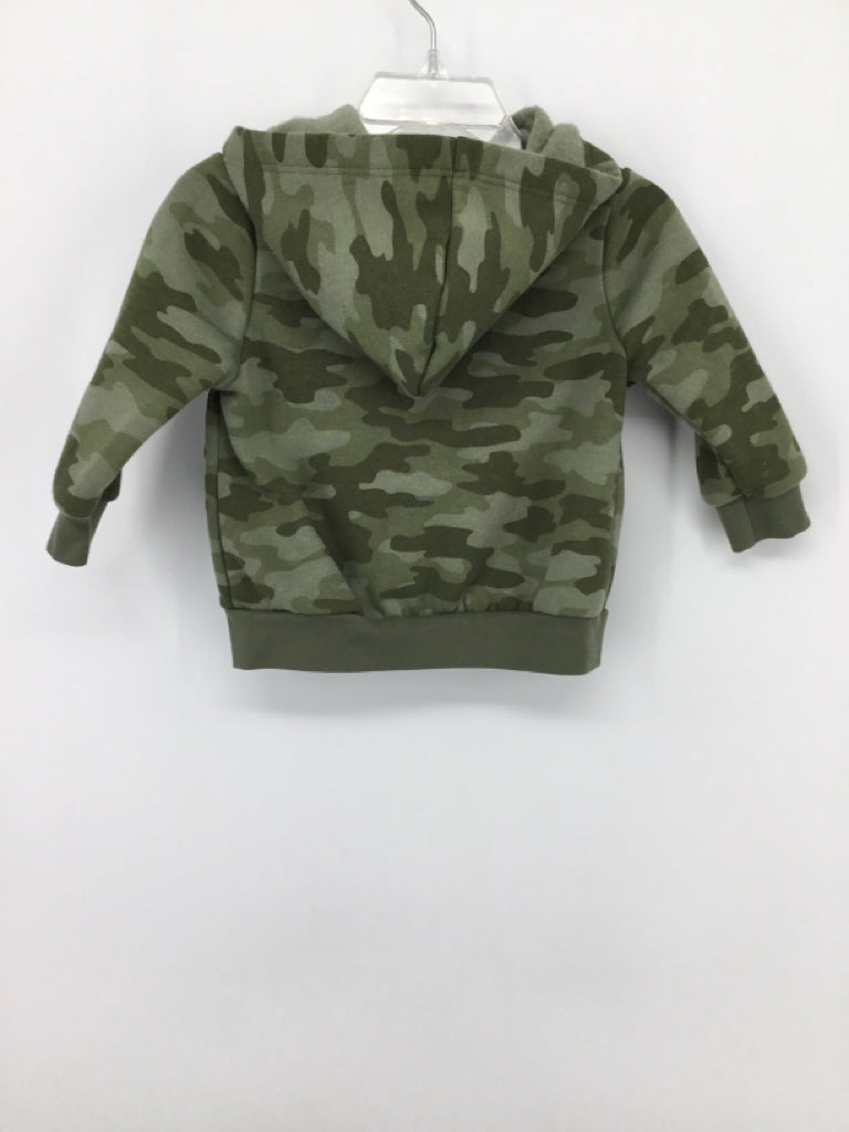 okie dokie Child Size 12 Months Green Camoflage Hoodie - boys