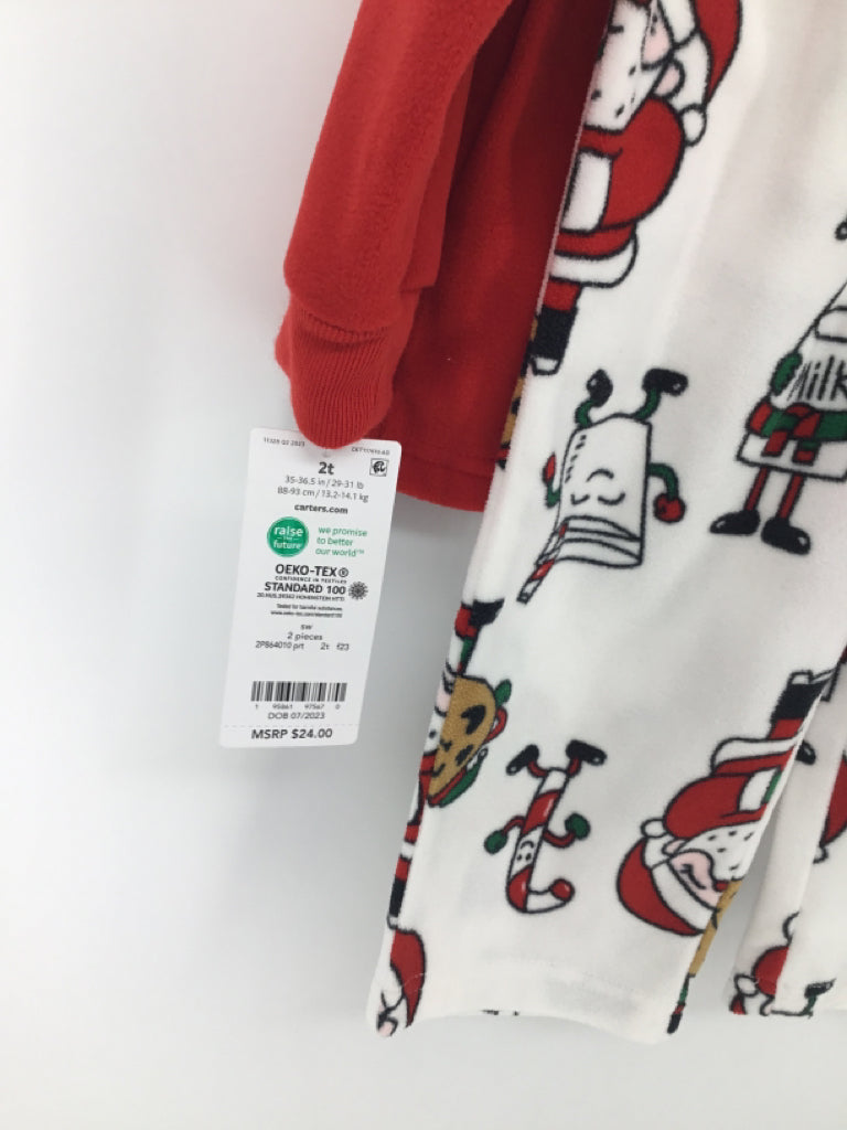 Carter's Child Size 2 Red Christmas Pajamas