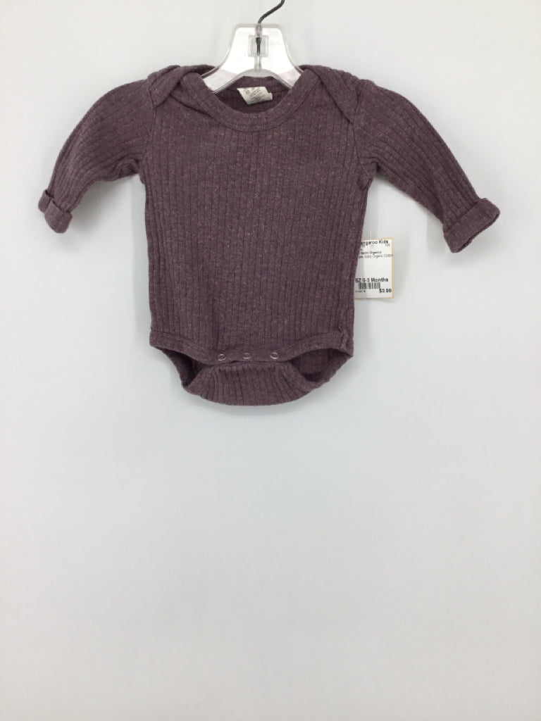 Kate Quinn Organics Child Size 0-3 Months Purple Onesie