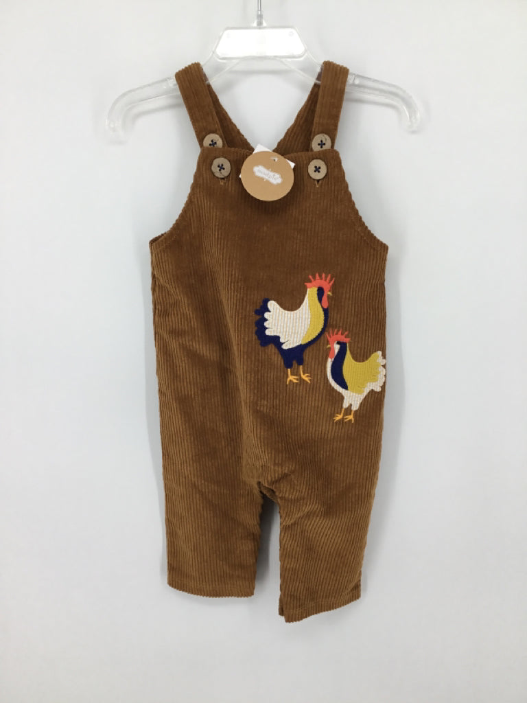Mudpie Child Size 3-6 Months Brown Embellished Overalls - boys