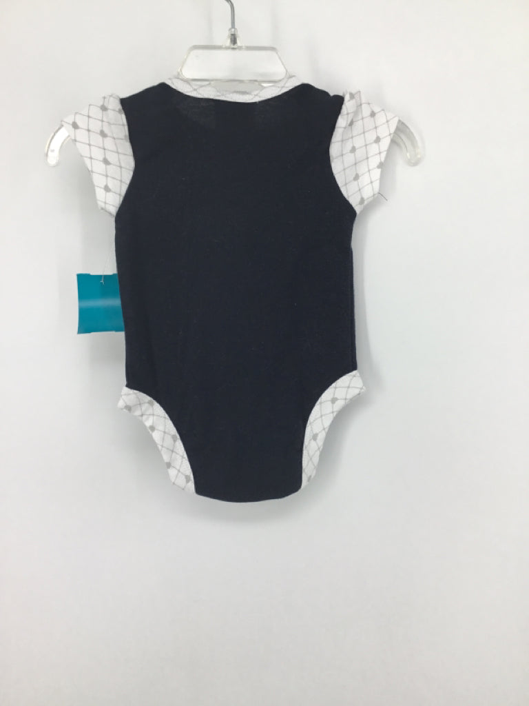 Russell Child Size 0-3 Months Black Onesie