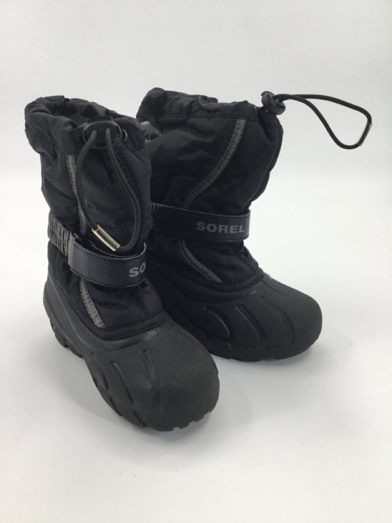 Sorel Child Size 13 Black Rain/Snow Boots
