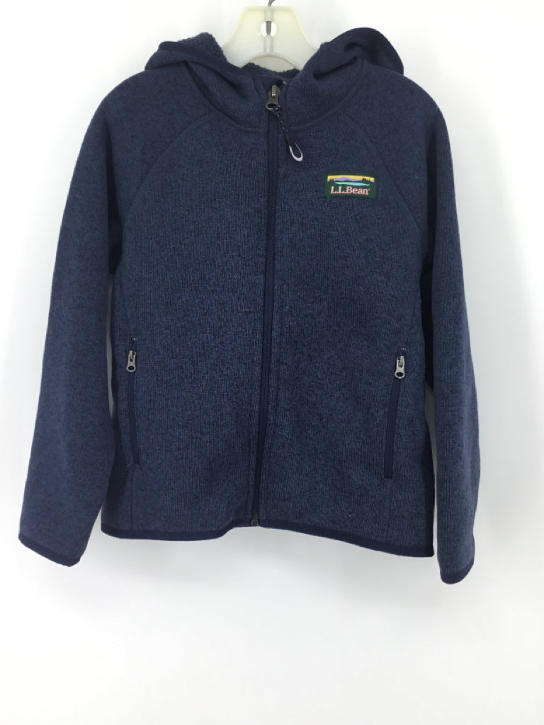 LL Bean Child Size 5 Navy Solid Hoodie - boys