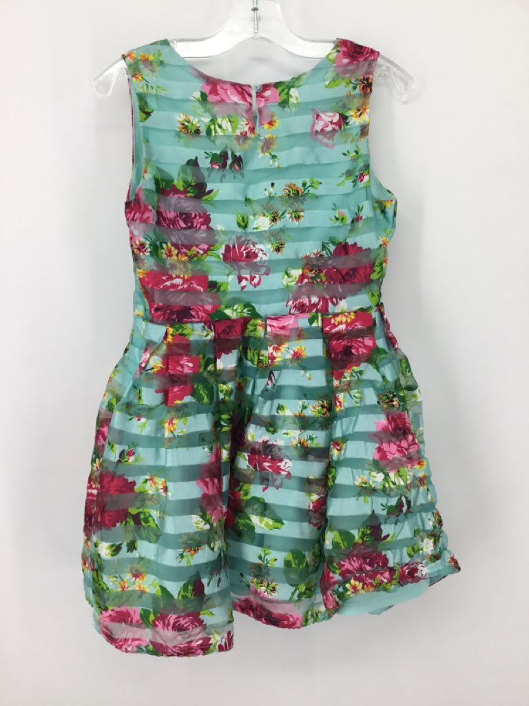 Knit Works Child Size 8 Blue Dress - girls