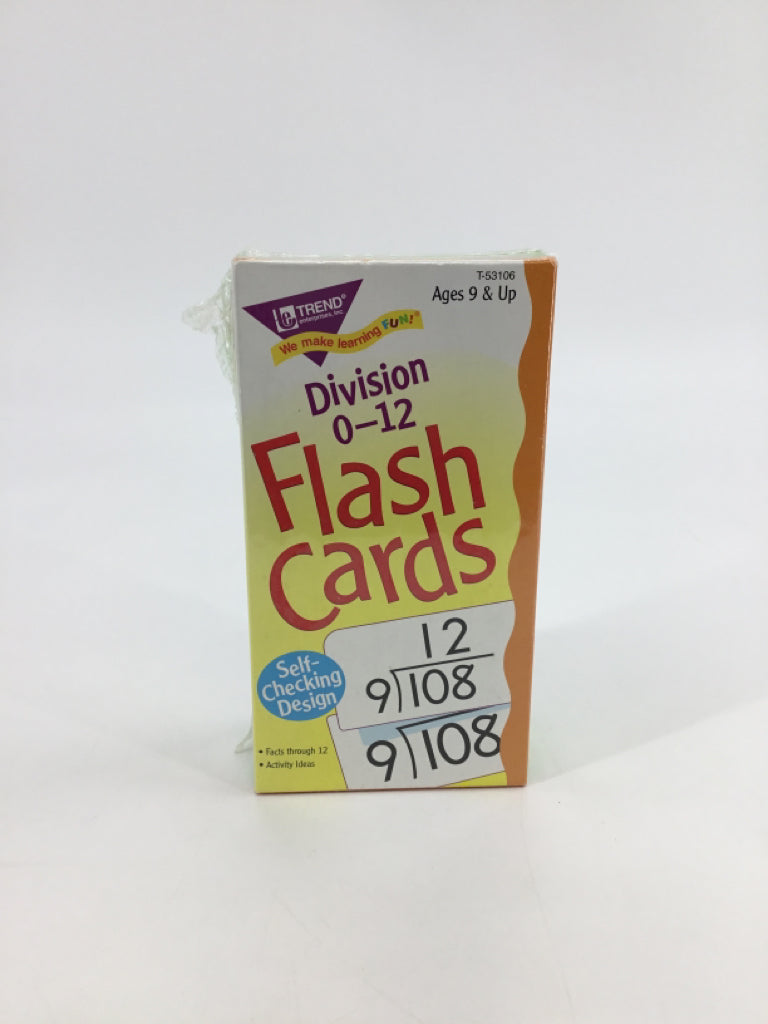 Trend Enterprises Division 0-12 Flash Cards