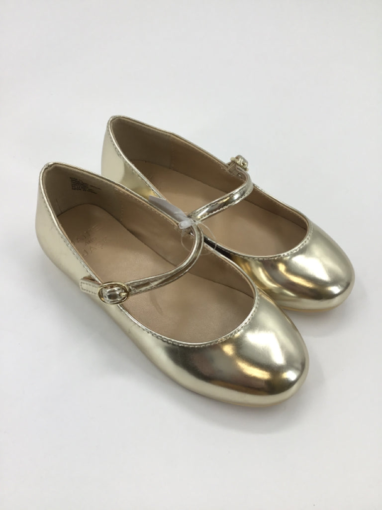 Janie and Jack Child Size 11 Gold Dress Shoes