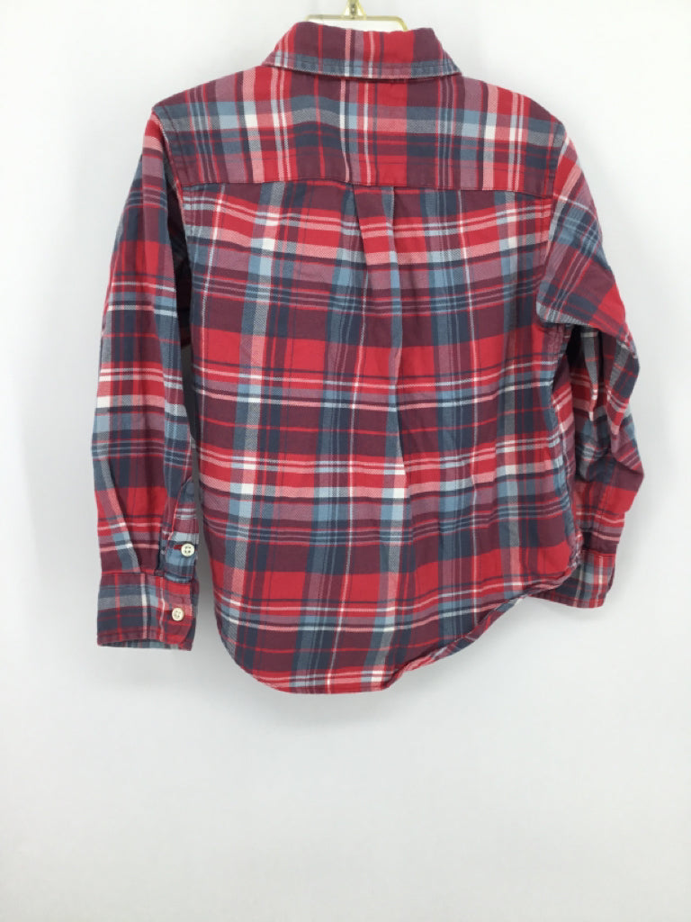 Ralph Lauren Child Size 4 Red Plaid Shirt - boys