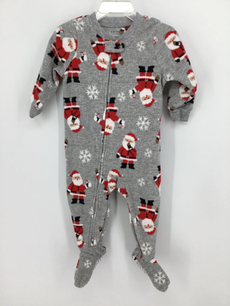Just One You Made by Carters Child Size 12 Months Gray Christmas Sleeper