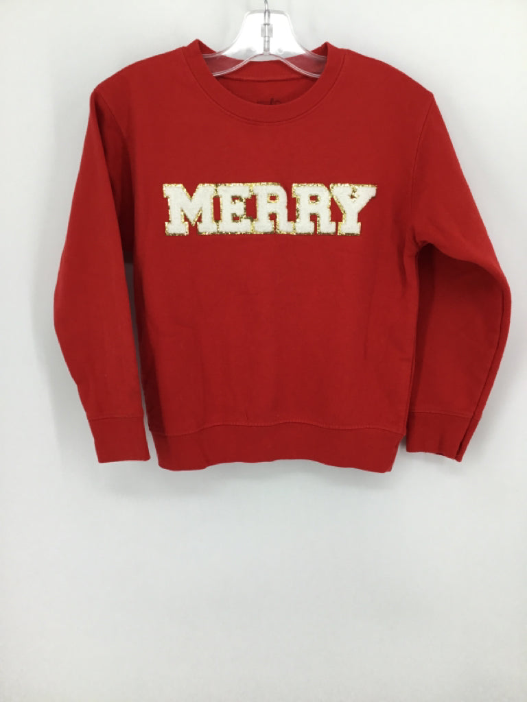 Child Size 7 Red Christmas Sweatshirt
