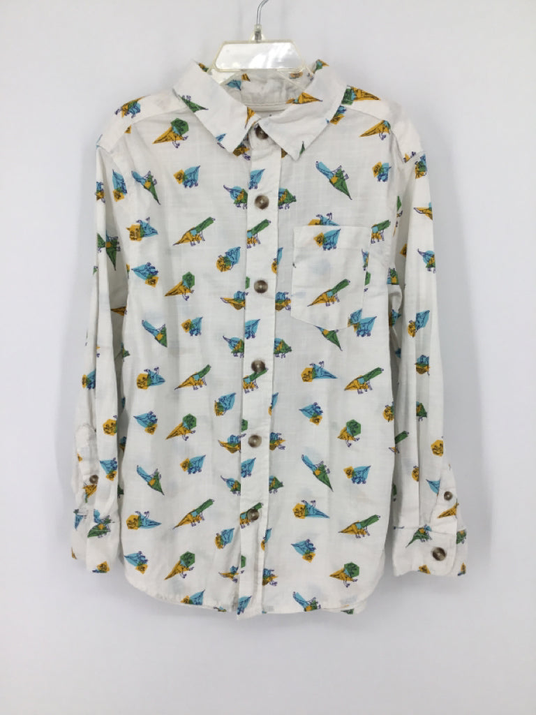 Cat & Jack Child Size 6 White Dinosaur Shirt - boys