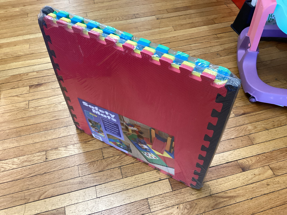Multi-Color Interlocking Foam Floor Mats - 24 in x 24 in