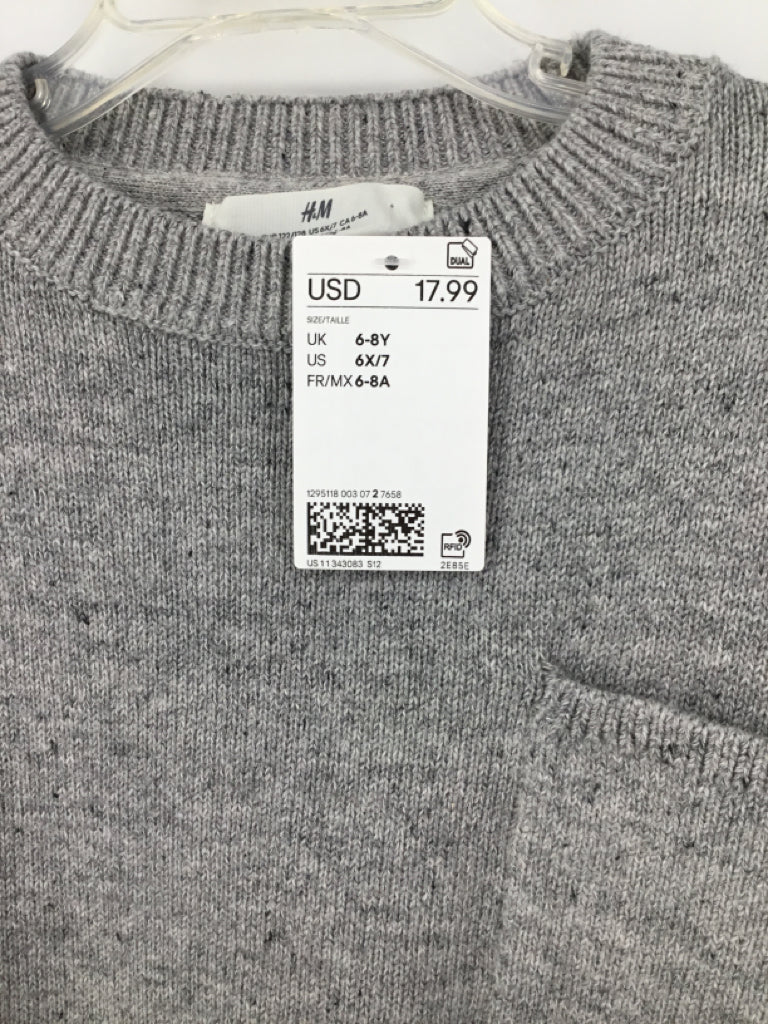 H & M Child Size 6 Gray Speckled Sweater - boys