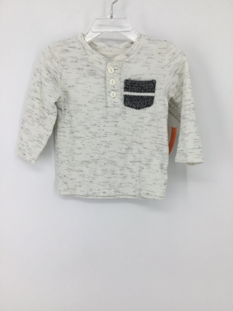 Cat & Jack Child Size 12 Months Gray Marbled Shirt - boys