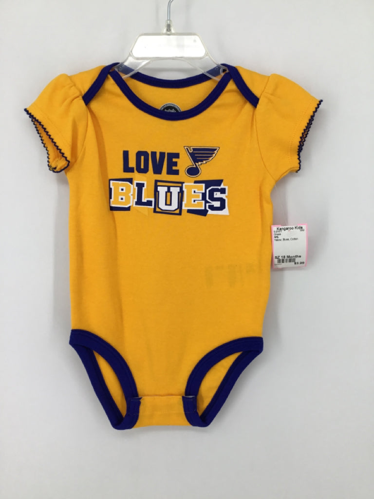 NHL Child Size 18 Months Yellow Onesie