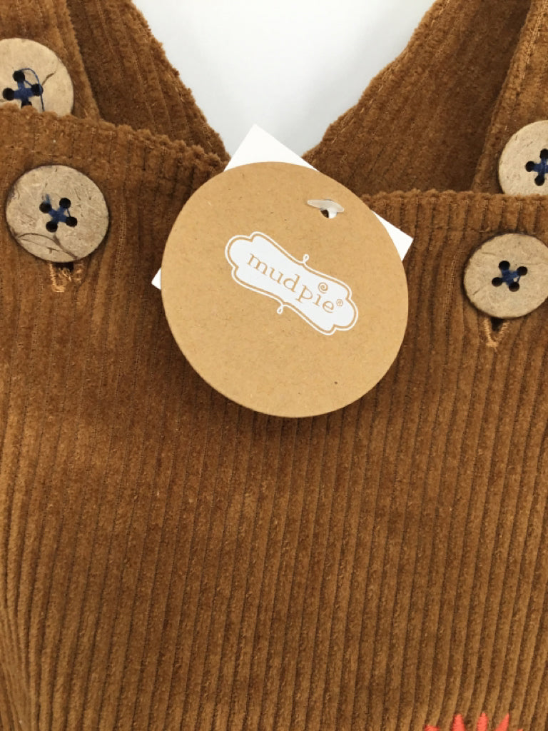 Mudpie Child Size 3-6 Months Brown Embellished Overalls - boys
