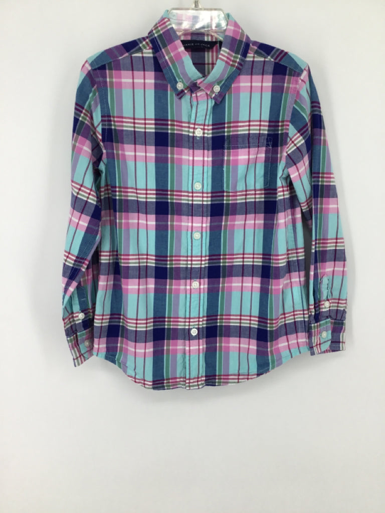 Janie and Jack Child Size 5 Multi-Color Plaid Shirt - boys