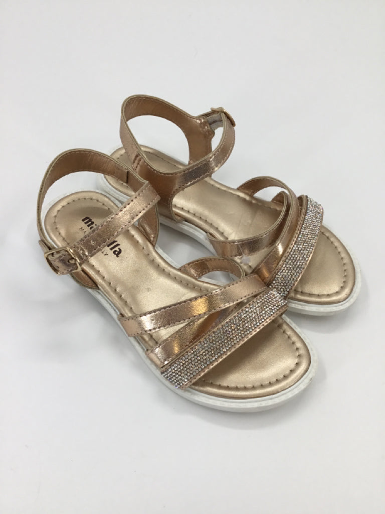 Mariella Child Size 1 Youth Rose Gold Sandals/Flip Flops