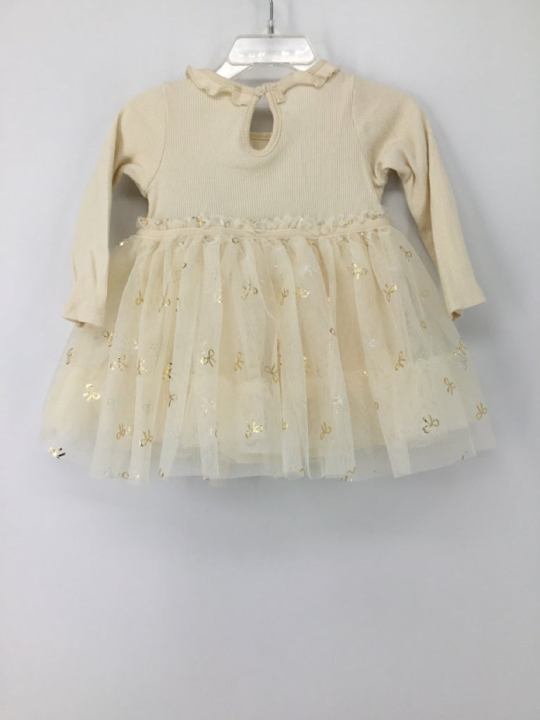 H & M Child Size 9 Months Cream Dress - girls