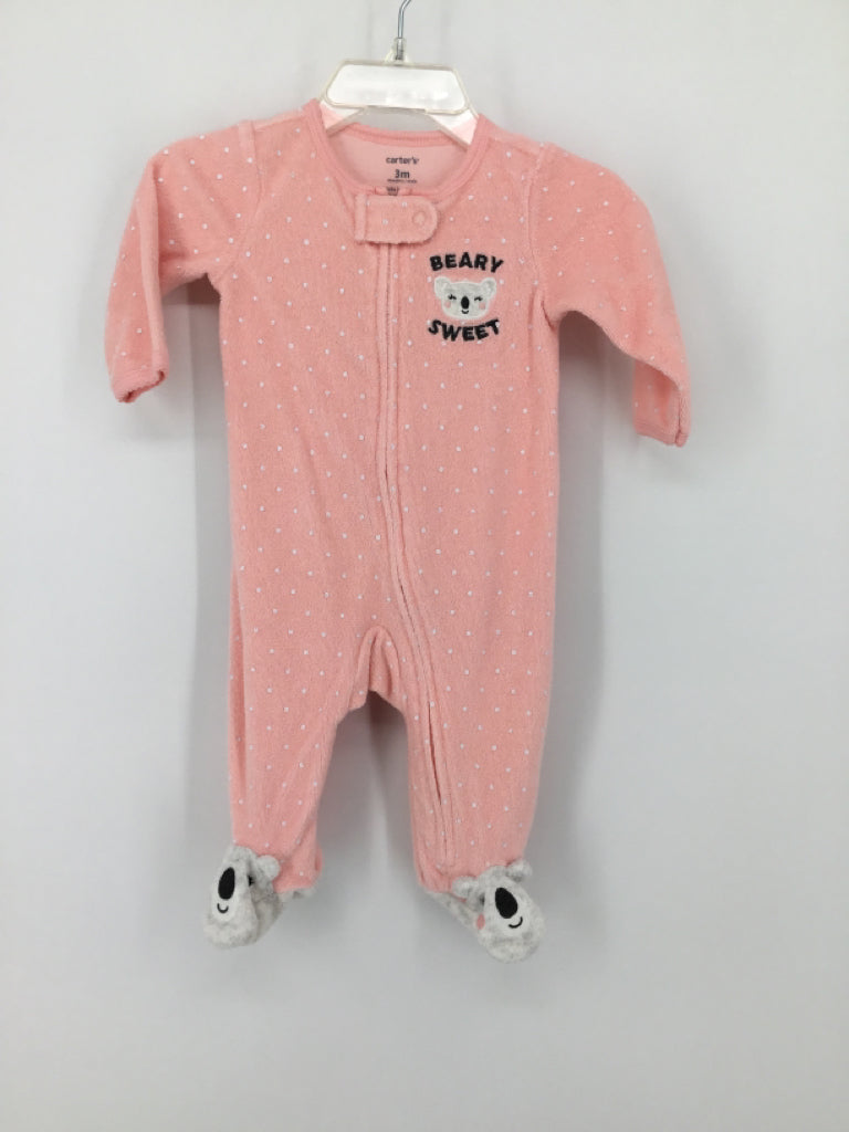 Carter's Child Size 3 Months Pink Sleepers