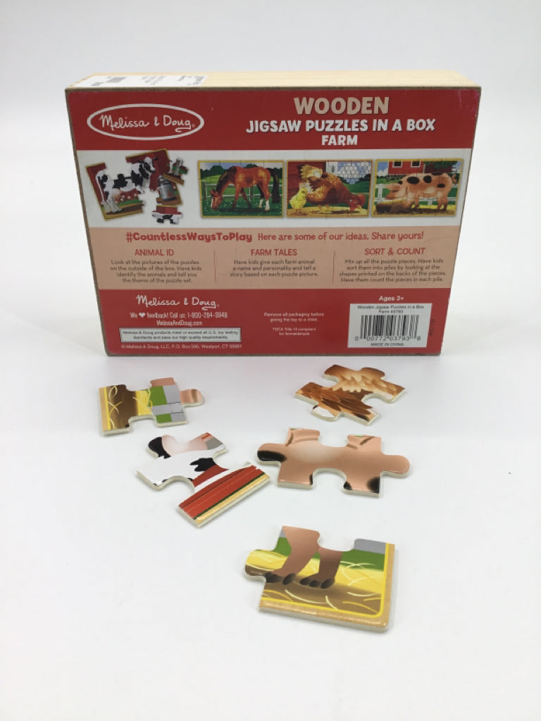 Melissa & Doug Farm Wooden Jigsaw Puzzles