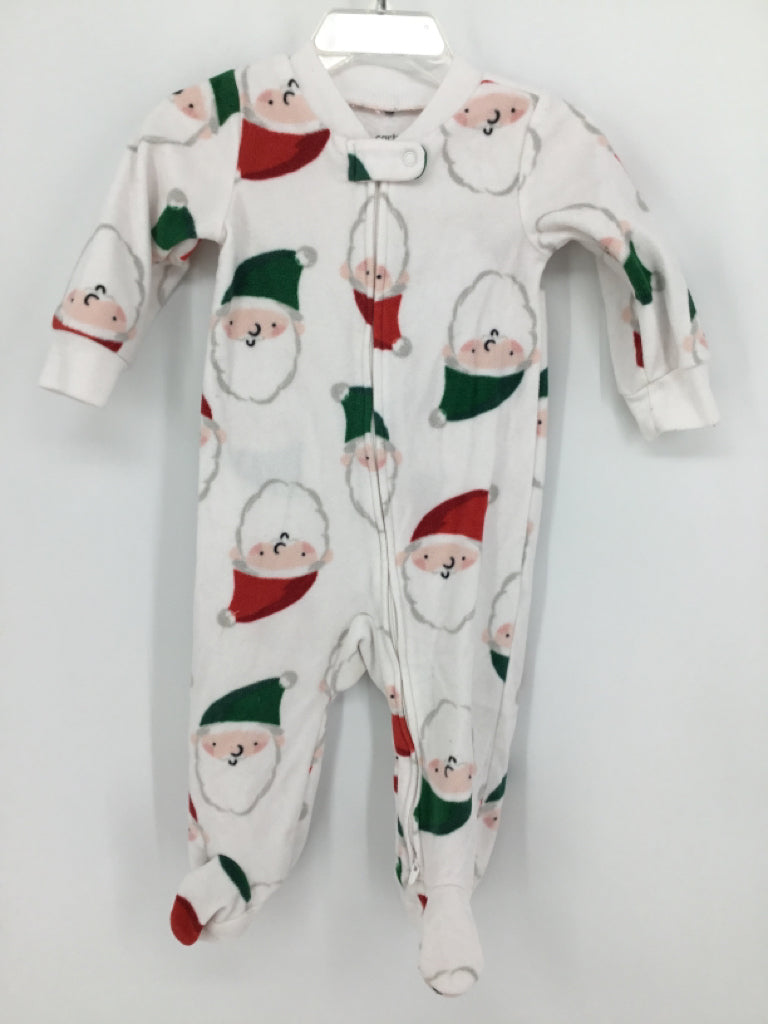 Carter's Child Size 9 Months White Christmas Sleeper