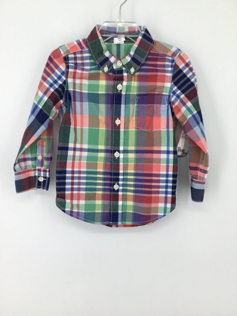 Baby Gap Child Size 2 Multi-Color Plaid Shirt - boys