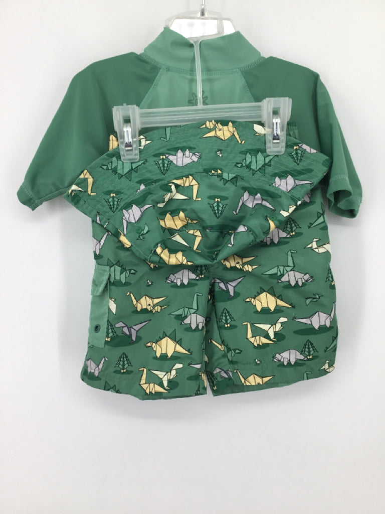 UV Skinz Child Size 4 Green screen printed Swimwear - boys