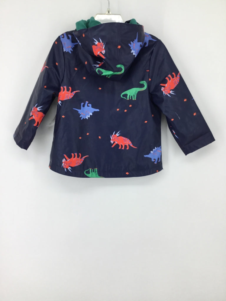 Joules Child Size 2 Navy Dinosaur Raincoat - boys