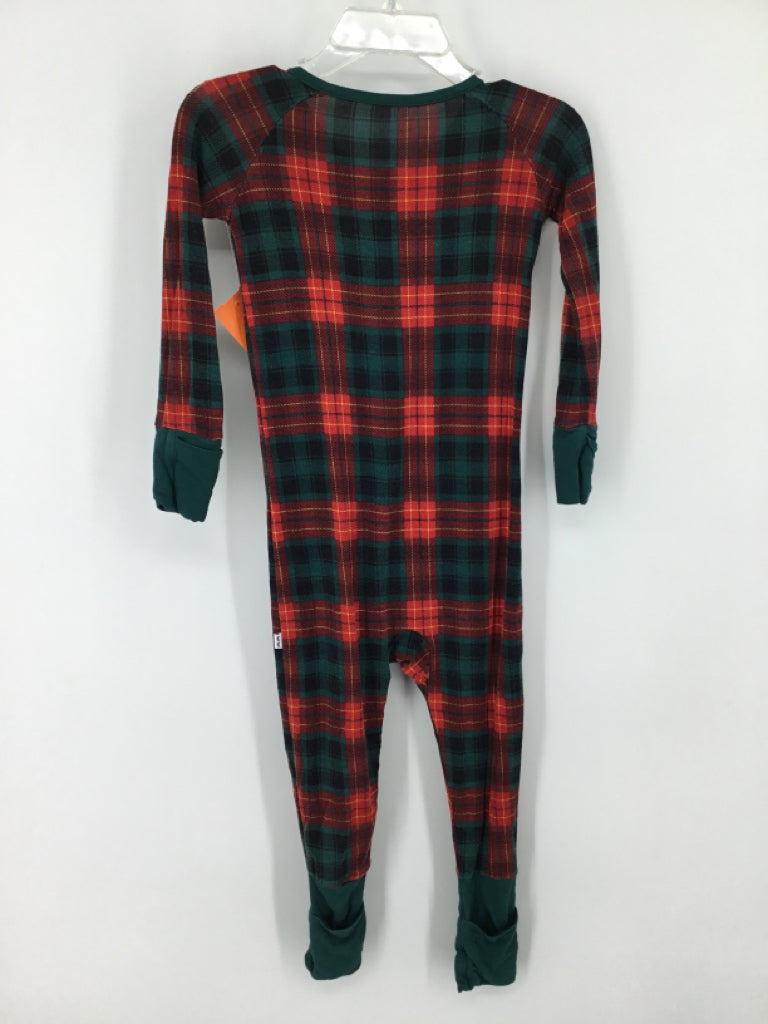 Little Sleepies Child Size 12-18 Months Green Plaid Pajamas - boys