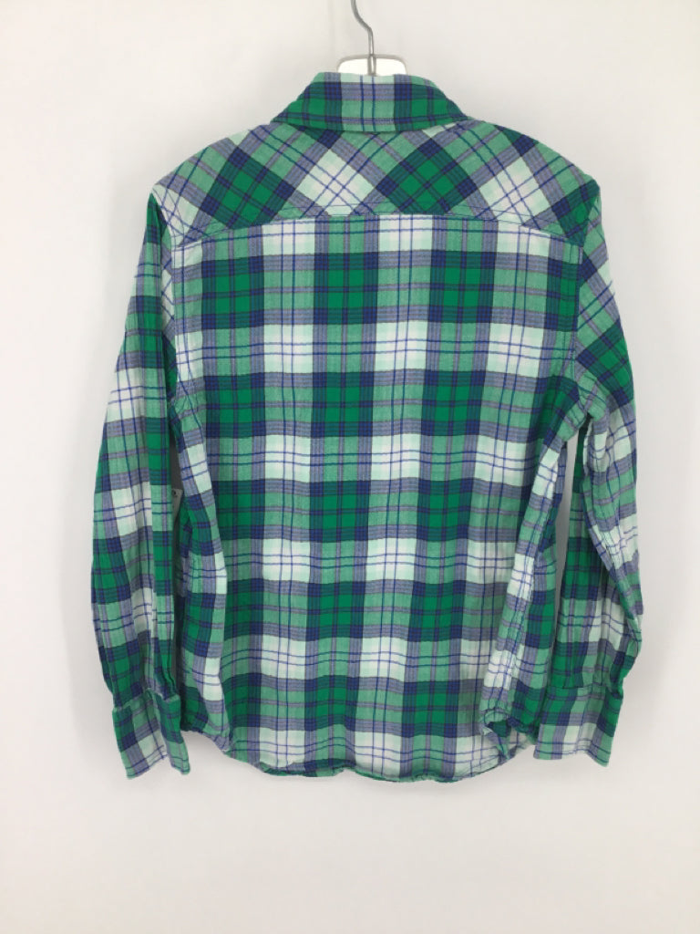 Crewcuts Child Size 8 Green Plaid Shirt - boys