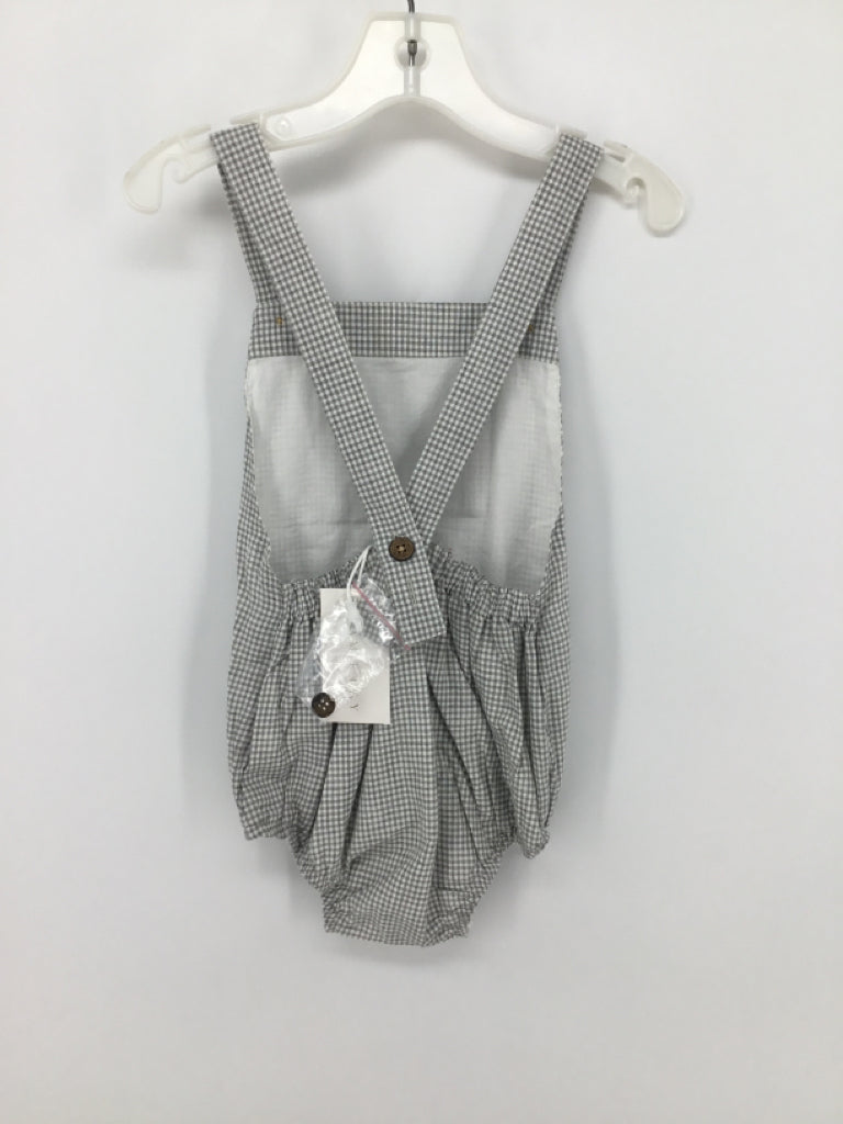 Jamie Kay Child Size 2 Gray Gingham Outfit - boys
