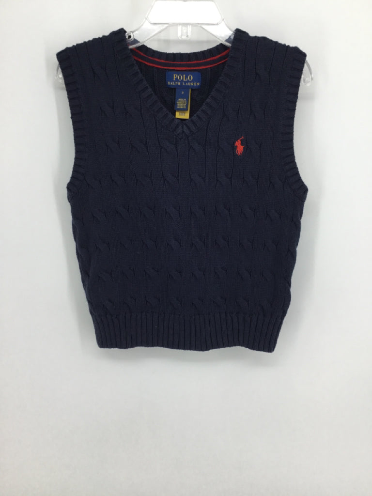 Ralph Lauren Child Size 2 Navy Solid Vest - boys