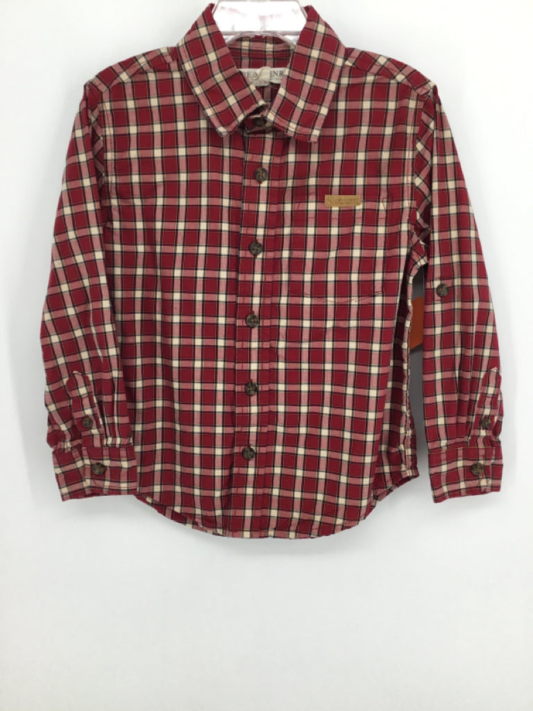 Hope & Henry Child Size 5 Red Plaid Shirt - boys
