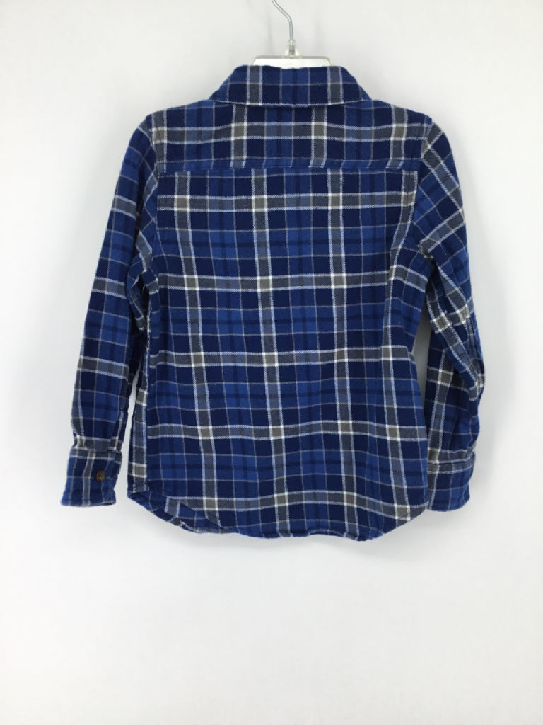 Baby Gap Child Size 4 Blue Plaid Shirt - boys