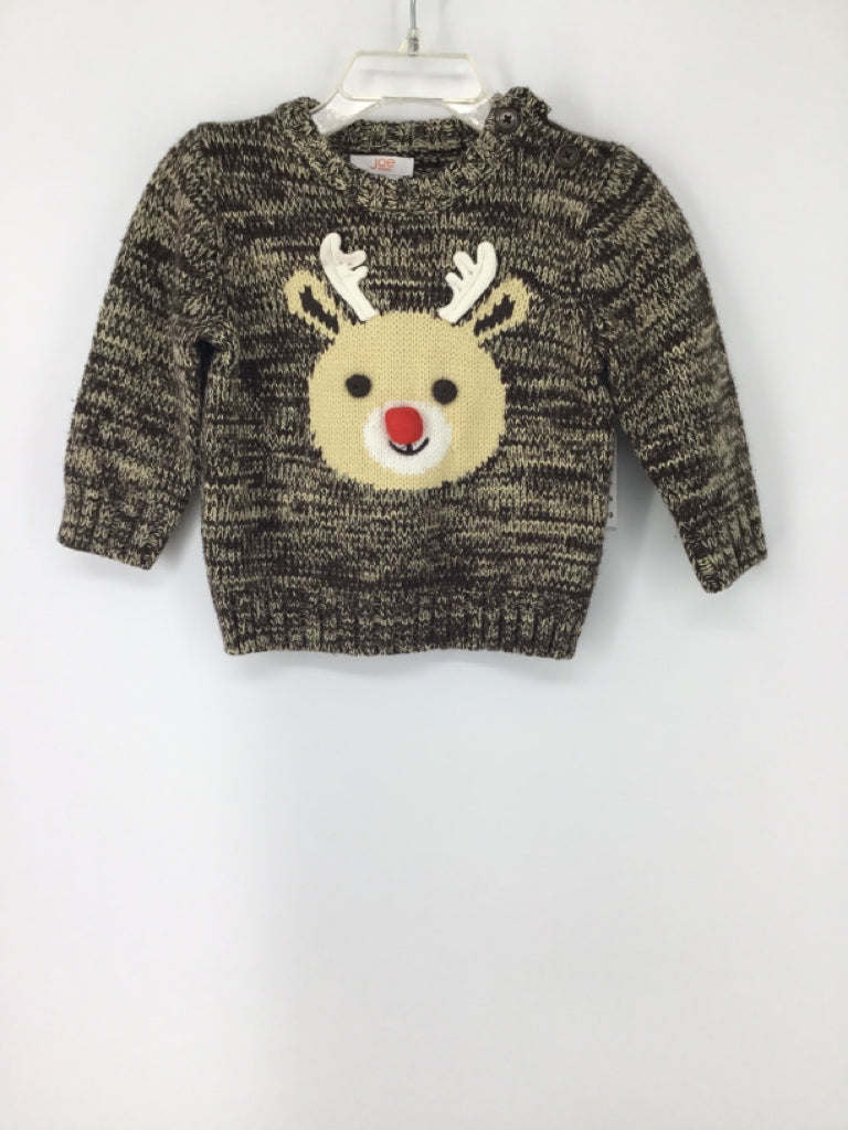 Joe Fresh Child Size 6-12 Months Tan Christmas Sweater