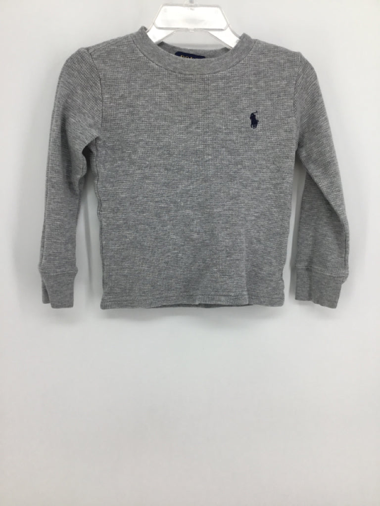 Ralph Lauren Child Size 2 Gray Solid T-shirt - boys