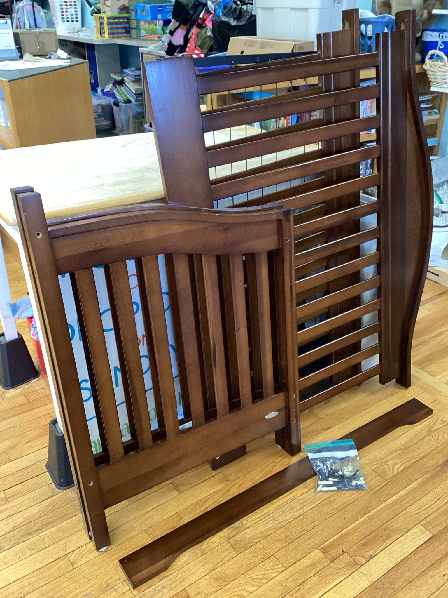 Eddie Bauer Dark Walnut  Langley 3-in-1 Convertible Crib