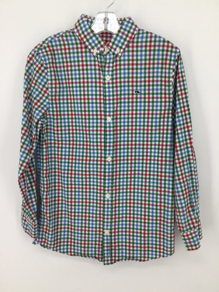 vineyard vines Child Size 8 Multi-Color Gingham Shirt - boys