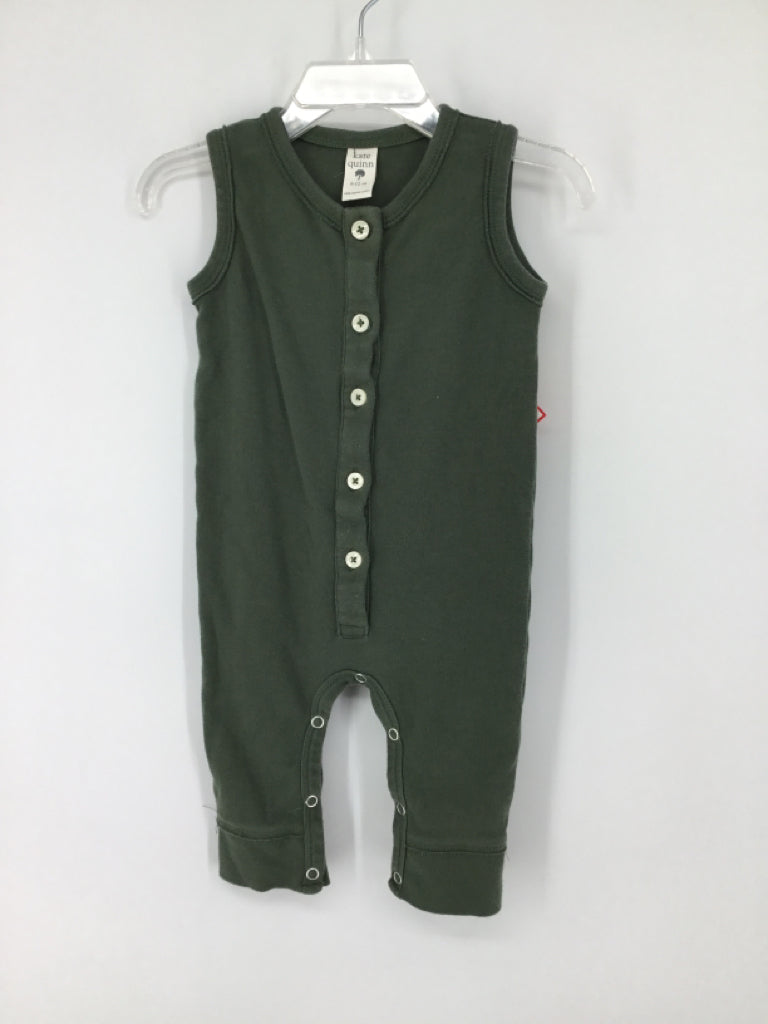Kate Quinn Organics Child Size 6-12 Months Green Solid Outfit - boys