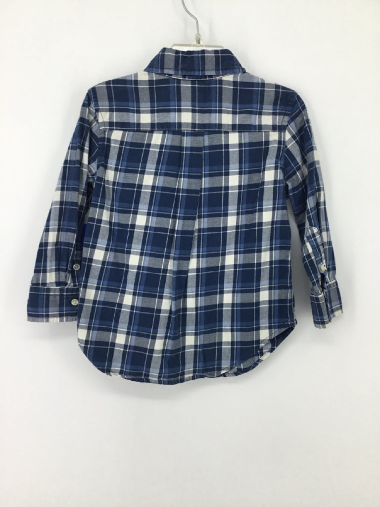 Ralph Lauren Child Size 2 Blue Plaid Shirt - boys