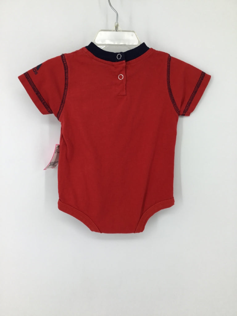Adidas Child Size 6-9 Months Red Onesie