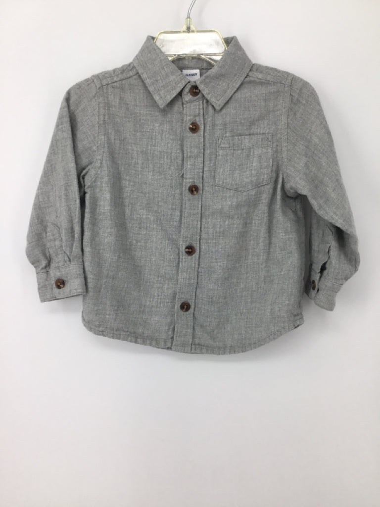 Old Navy Child Size 12-18 Months Gray Solid Shirt - boys