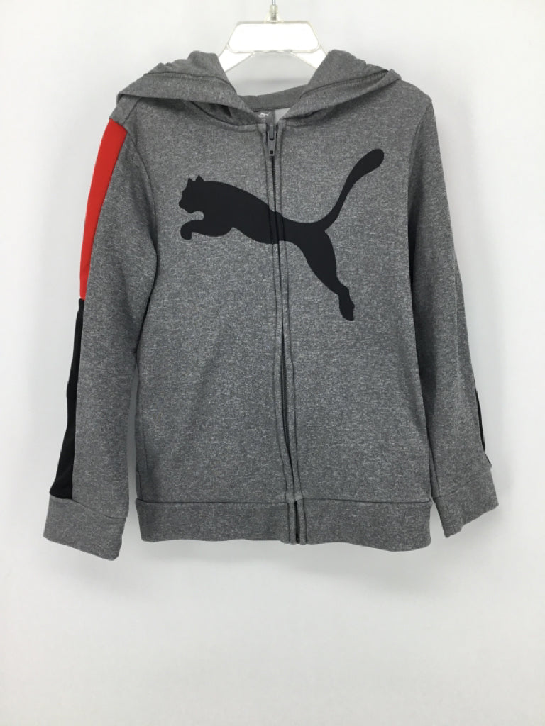 Puma Child Size 6 Gray screen printed Hoodie - boys