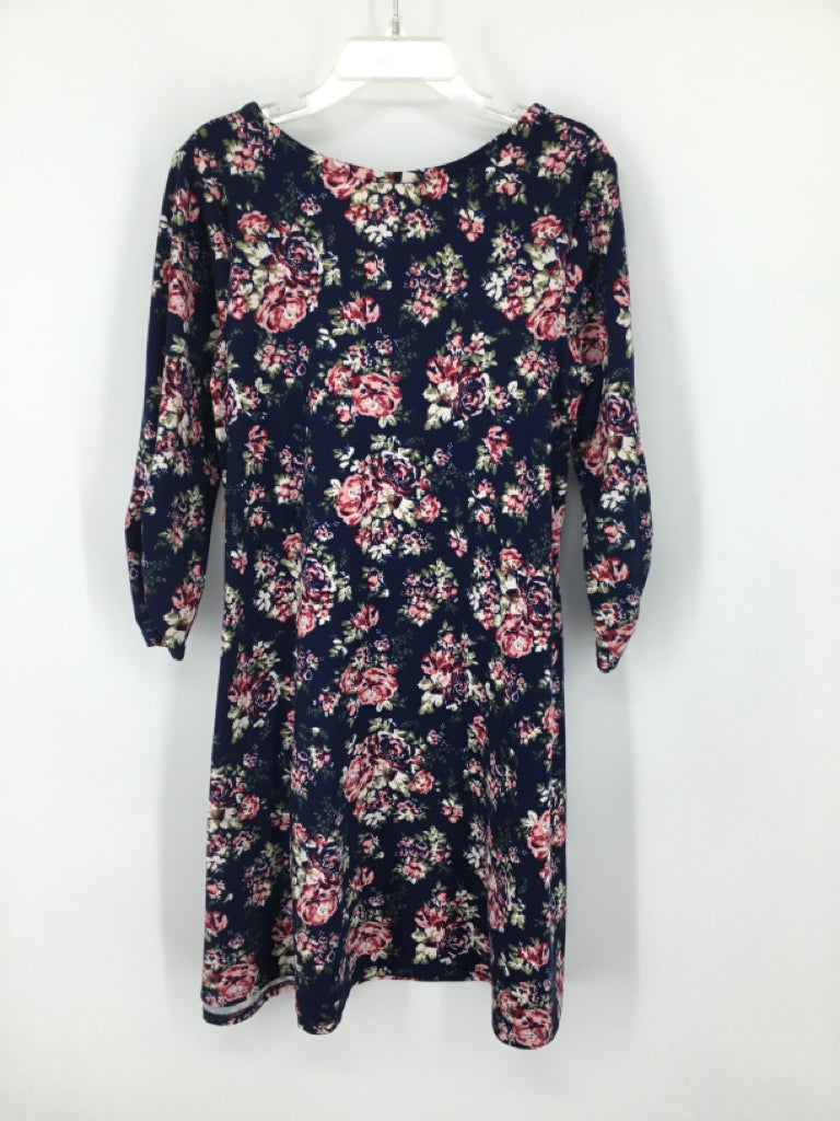 Jenna & Jessie Child Size 6 Navy Dress - girls