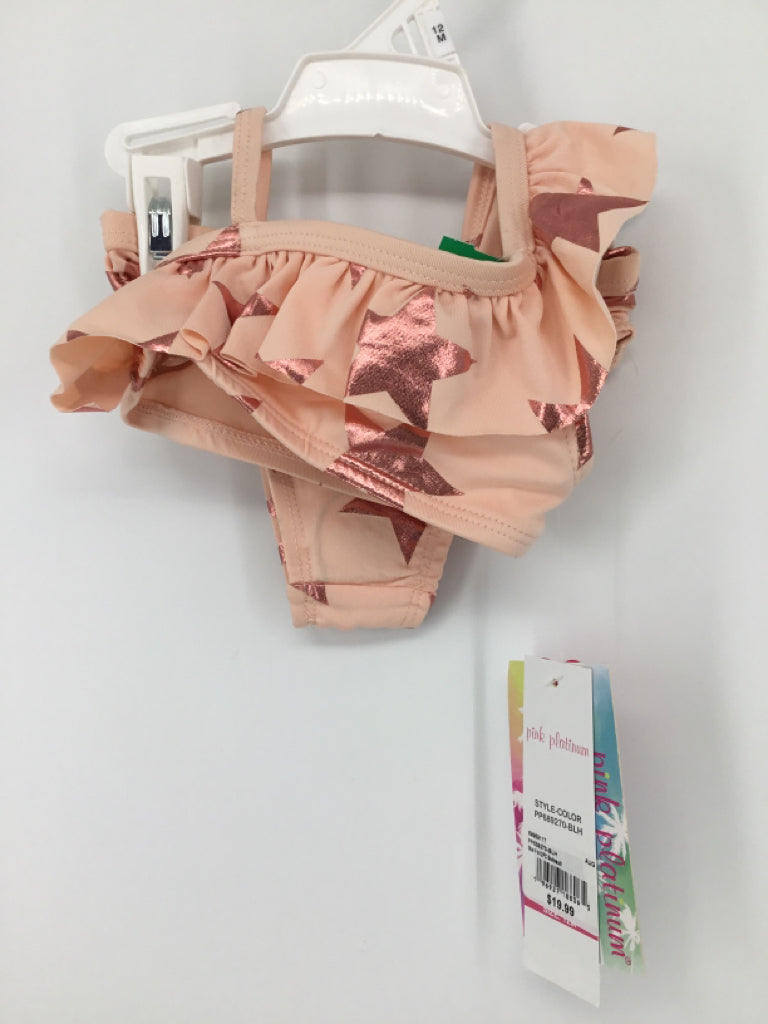 Pink Platinum Child Size 12 Months Pink Swimwear - girls