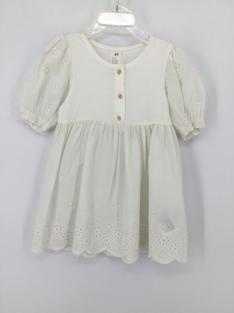 H & M Child Size 2 White Dress - girls