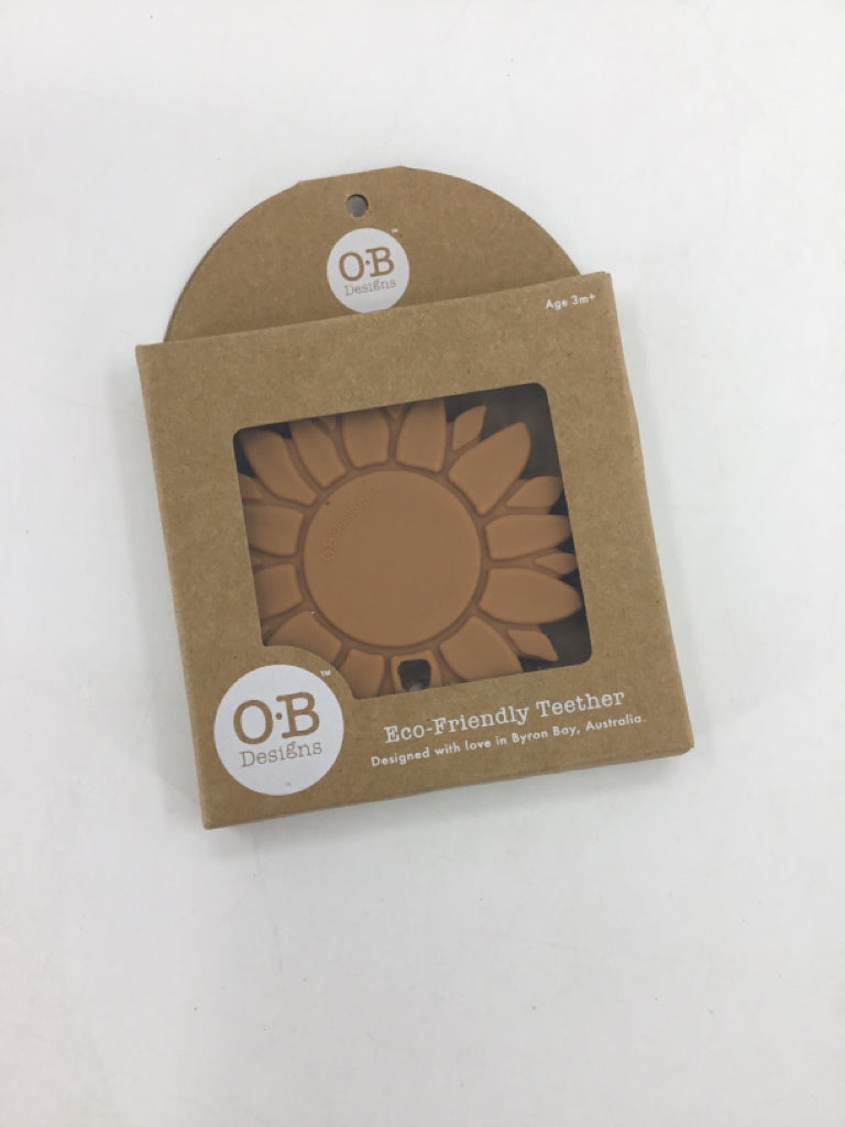 OB Designs Orange Silicone Sunflower Teether