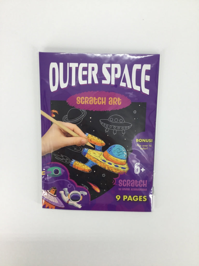 Outer Space Scratch Art